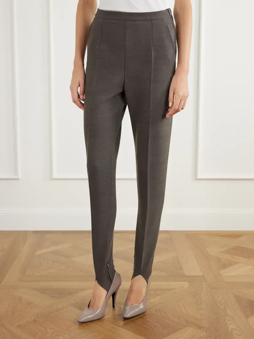 Jil Sander Wool-blend Stretch-gabardine Straight-leg Stirrup Pants | Thumbnail 3