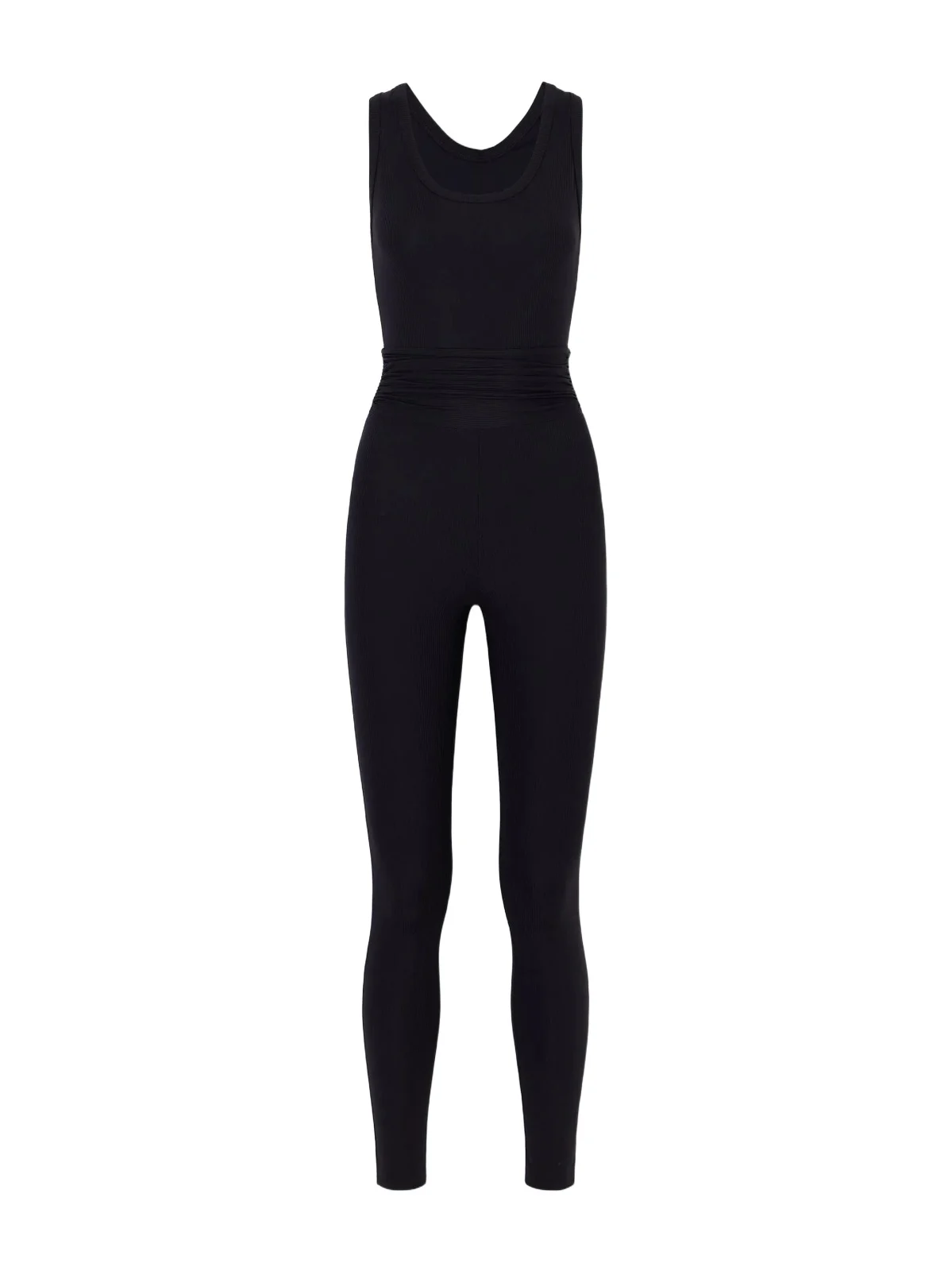 Nellie Ruched Ribbed Stretch-jersey Jumpsuit Nellie Ruched Ribbed Stretch-jersey Jumpsuit