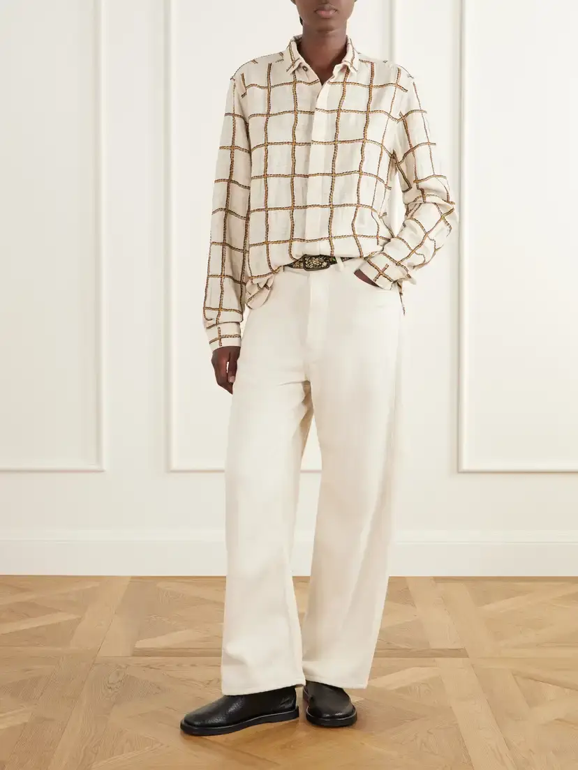 Kartik Research Embroidered Woven Silk Shirt | Thumbnail 2