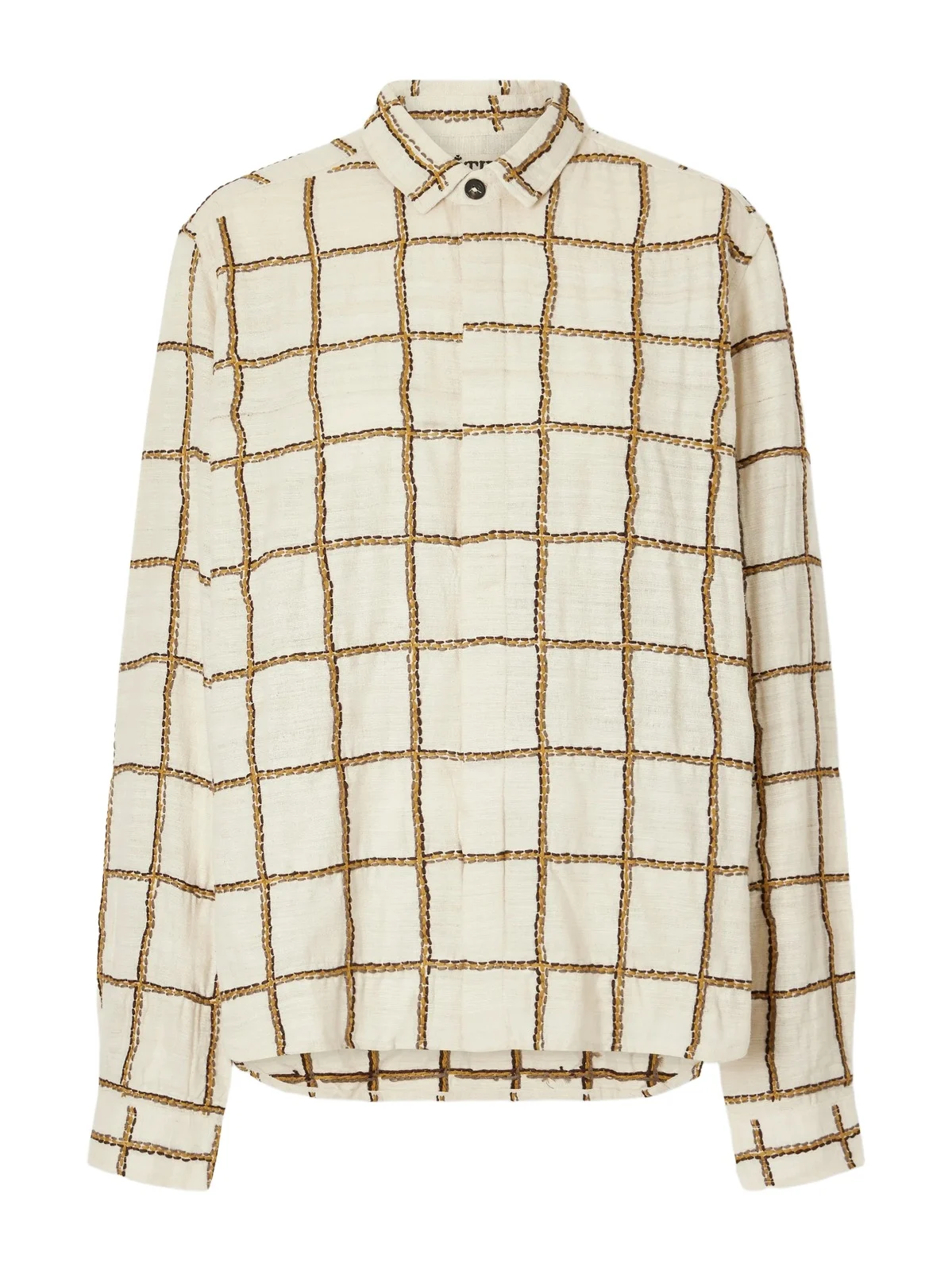 Embroidered Woven Silk Shirt