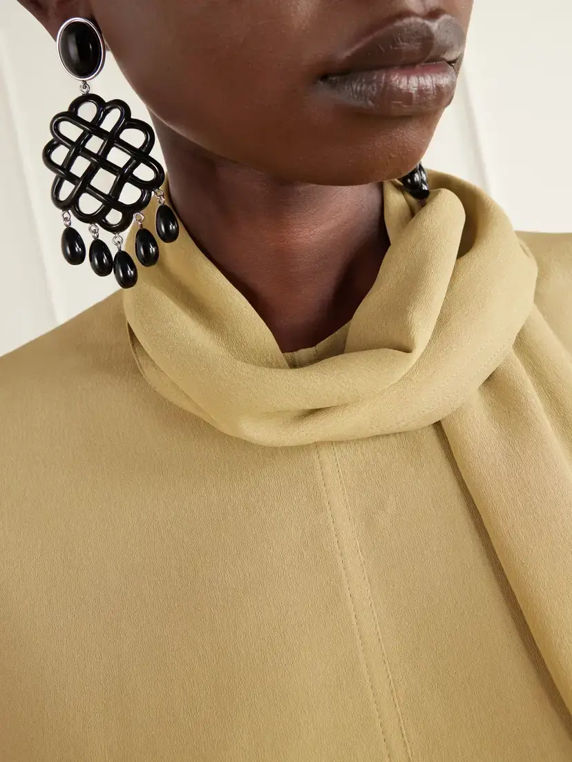 Julietta Melina Rhodium-plated And Resin Earrings | Thumbnail 2 Julietta Melina Rhodium-plated And Resin Earrings | Thumbnail 2