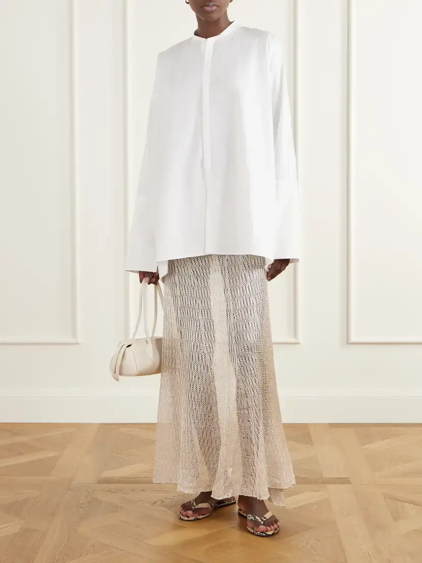 Ruohan Parasol Open-knit Maxi Skirt | Thumbnail 2