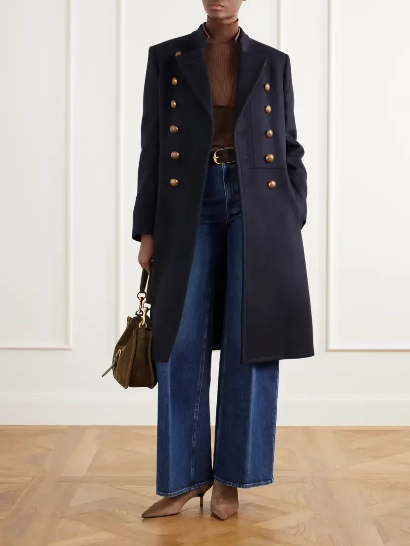 Etro Double-breasted Felted Wool-blend Coat | Thumbnail 2 Etro Double-breasted Felted Wool-blend Coat | Thumbnail 2