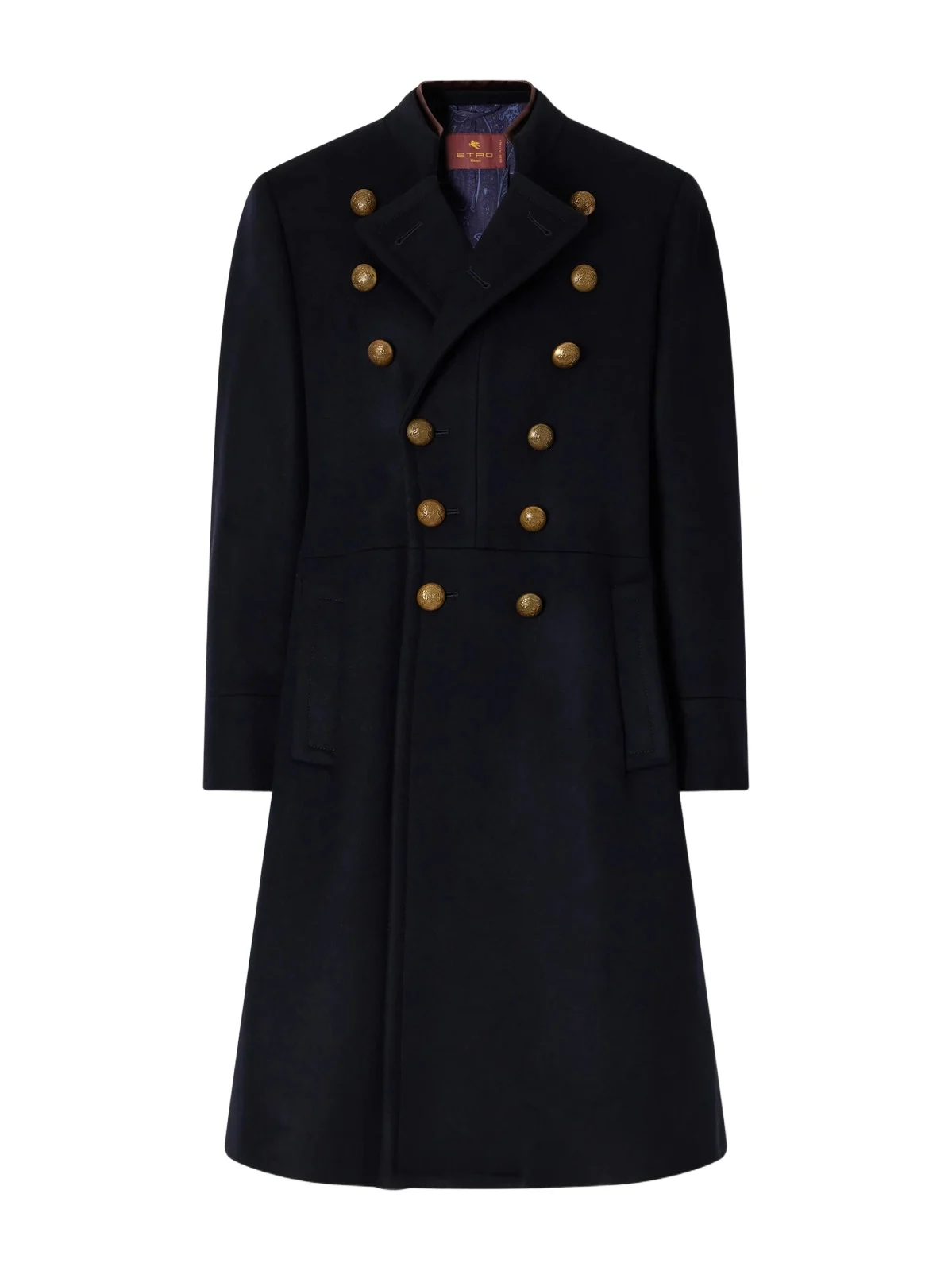 Double-breasted Felted Wool-blend Coat