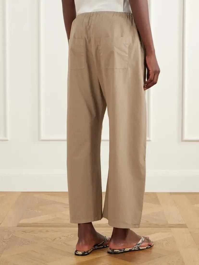LESET Kyoto Drawstring Cotton-poplin Barrel-leg Pants | Thumbnail 4