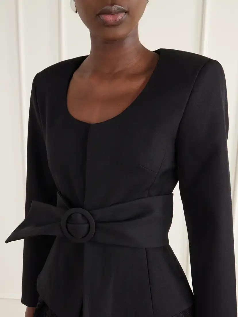 Jacquemus La Veste Miami Belted Wool-crepe Blazer | Thumbnail 4