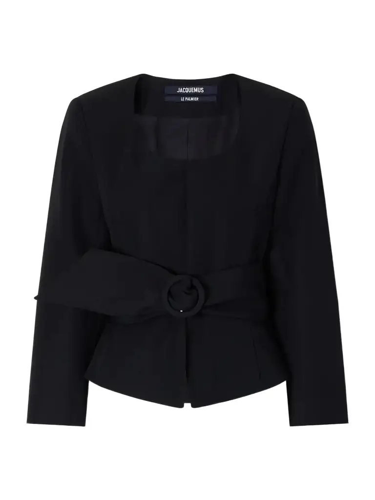 La Veste Miami Belted Wool-crepe Blazer La Veste Miami Belted Wool-crepe Blazer