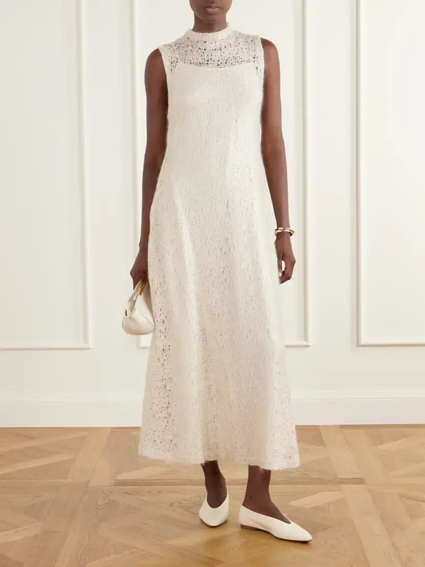 Ruohan Patmos Open-knit Midi Dress | Thumbnail 2