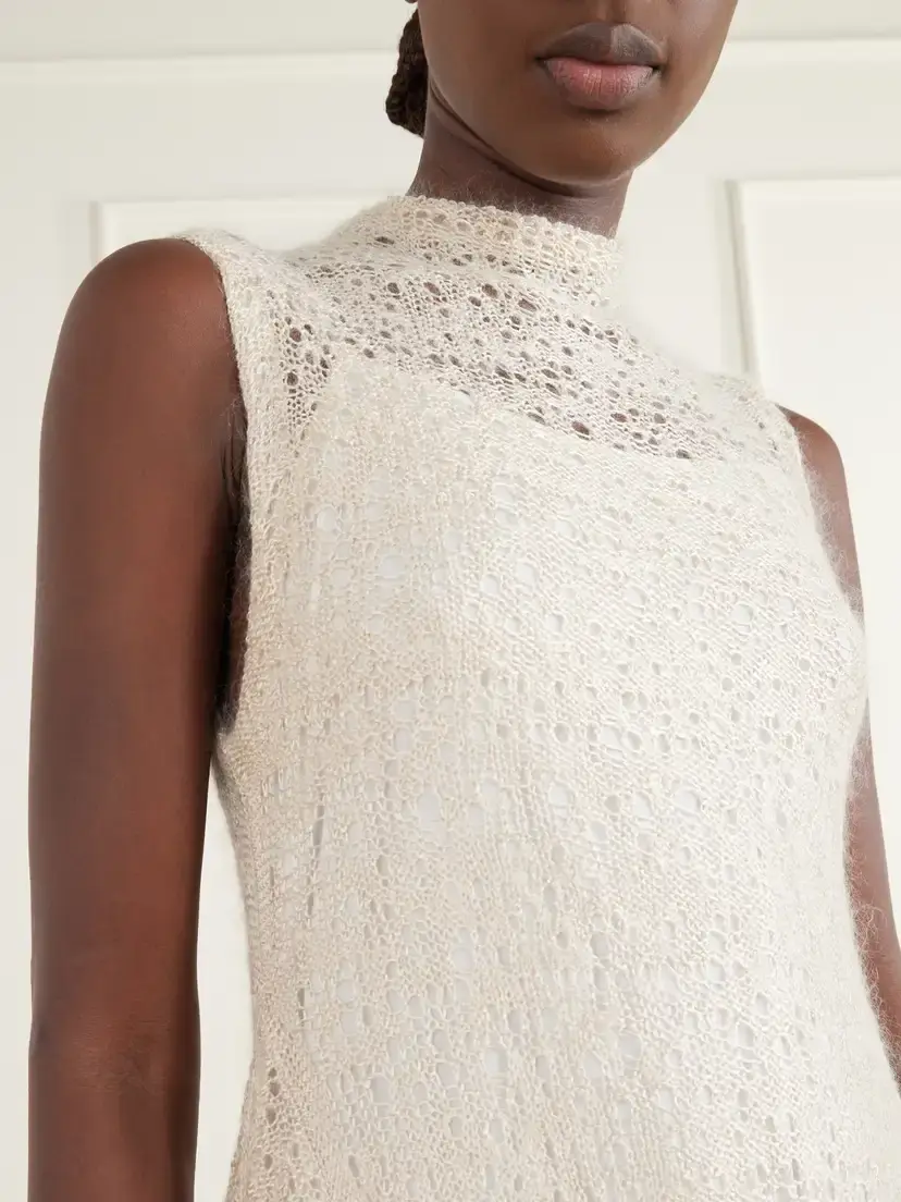 Ruohan Patmos Open-knit Midi Dress | Thumbnail 4
