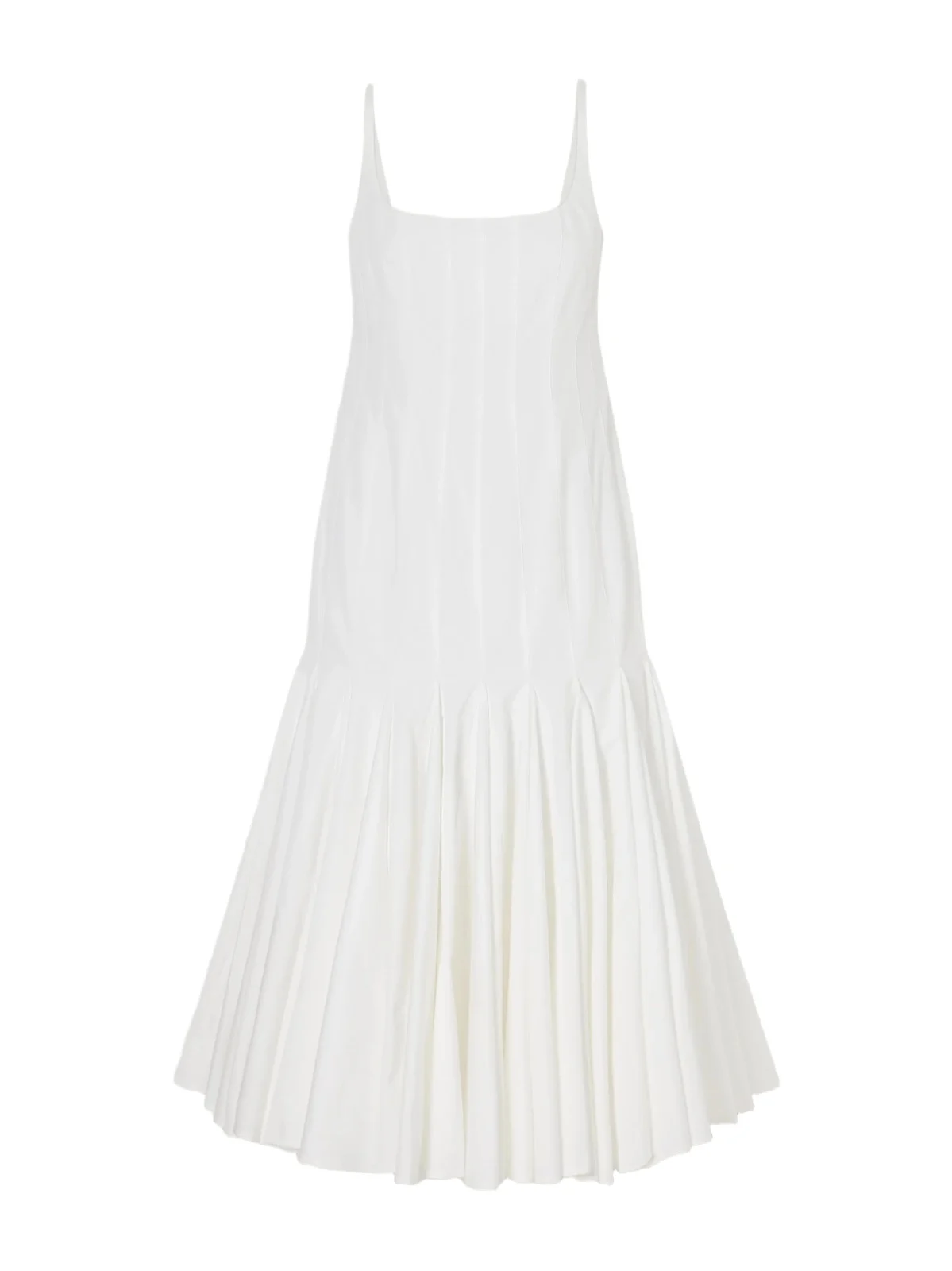 La Robe Pleated Cotton-poplin Midi Dress La Robe Pleated Cotton-poplin Midi Dress
