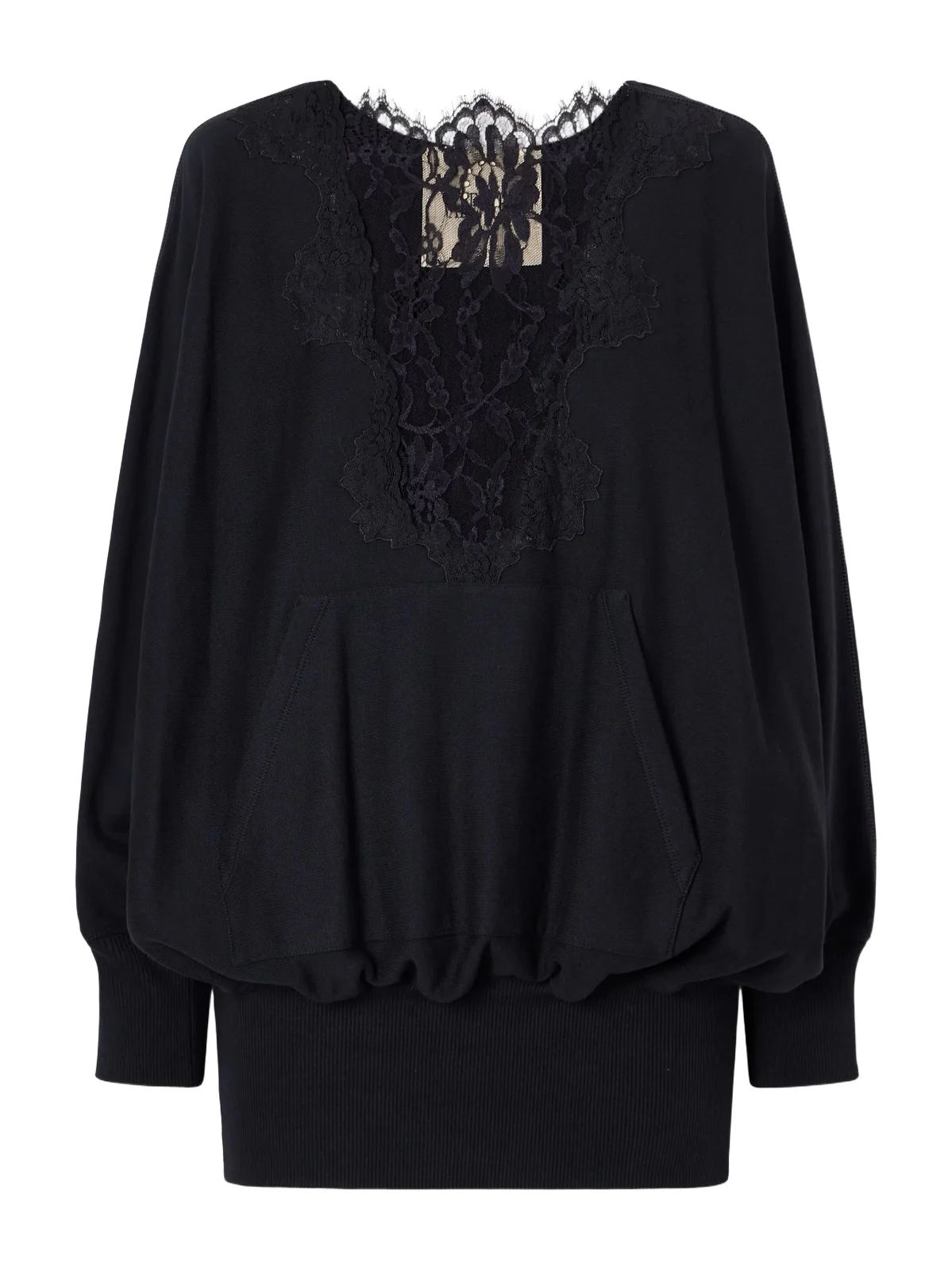 Valentino Garavani Lace-trimmed Cotton-jersey Sweatshirt