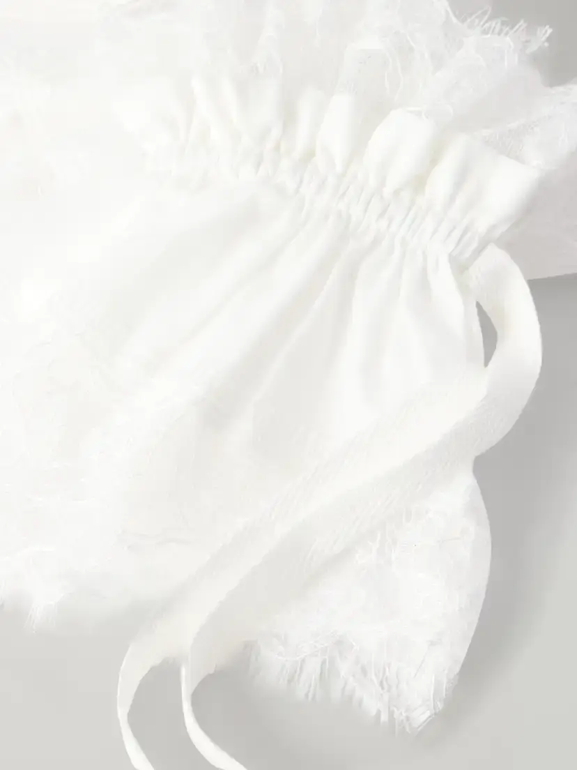 Ann Demeulemeester Birte Lace-trimmed Cotton Cuffs | Thumbnail 3