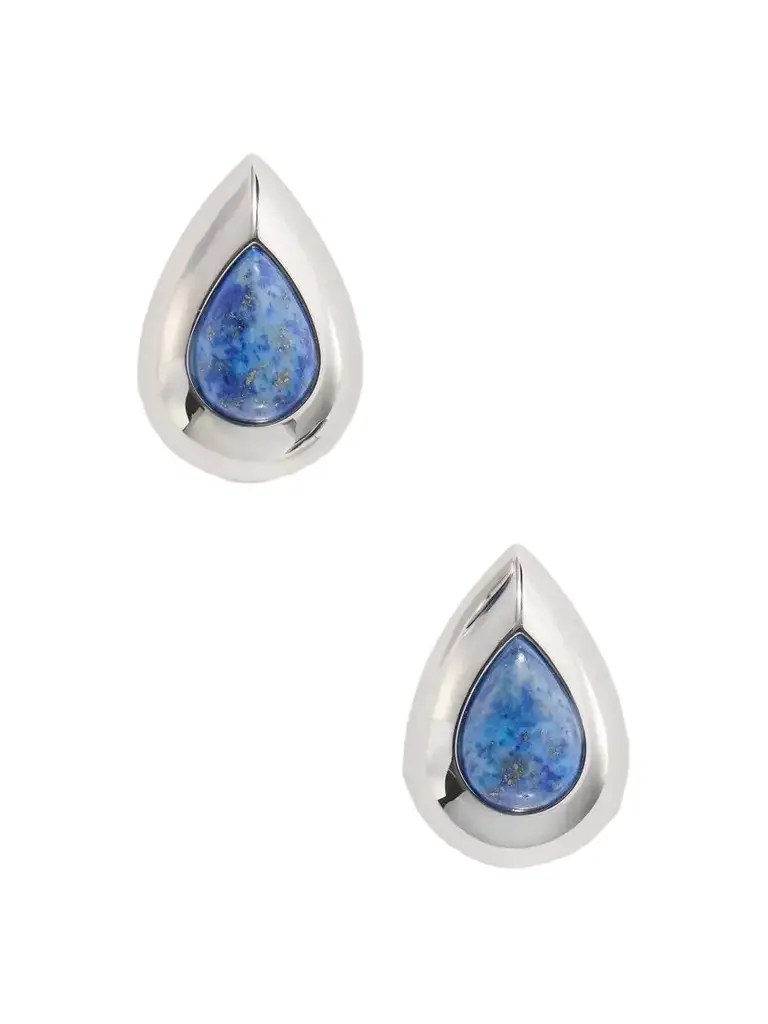 Julietta Vale Rhodium-plated Lapis Lazuli Earrings