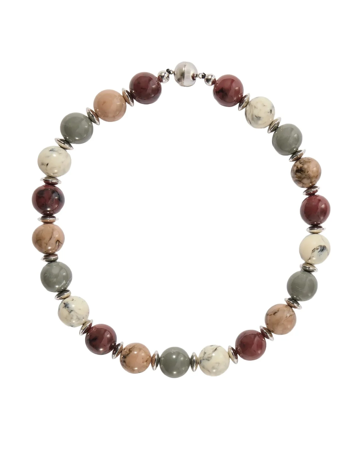 Julietta Mavis Rhodium-pleated Beaded Necklace