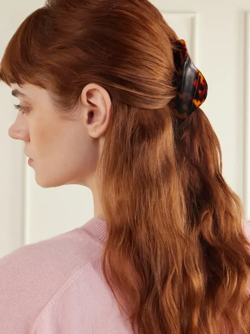 Jennifer Behr Amira Tortoiseshell Acetate Hairclip | Thumbnail 2