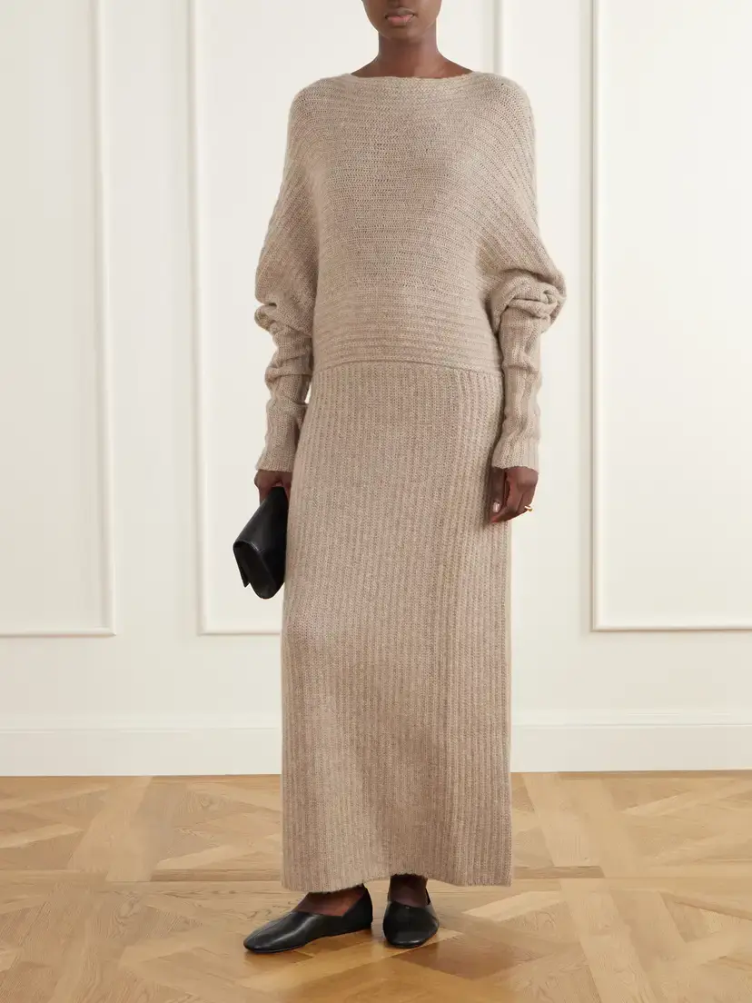 Ruohan Lomma Ribbed Yak, Cashmere And Wool-blend Maxi Dress | Thumbnail 2 Ruohan Lomma Ribbed Yak, Cashmere And Wool-blend Maxi Dress | Thumbnail 2