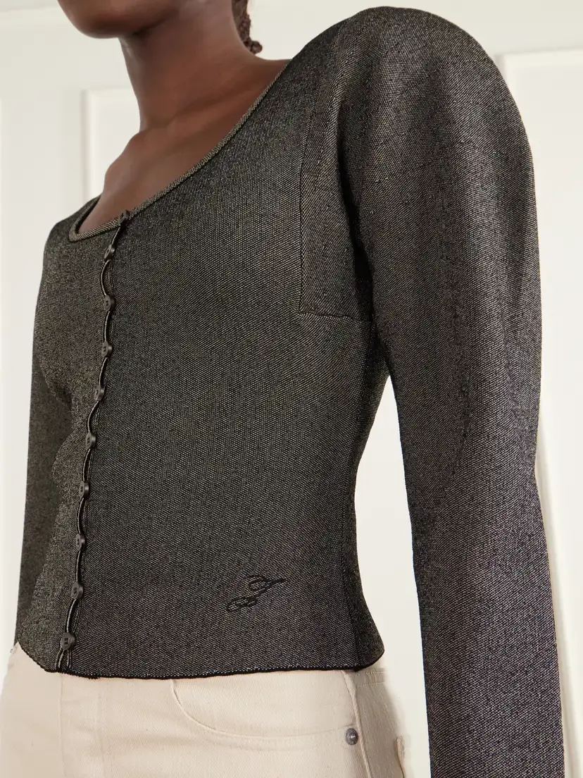 Jacquemus Sera Logo-embroidered Ponte Cardigan | Thumbnail 4 Jacquemus Sera Logo-embroidered Ponte Cardigan | Thumbnail 4