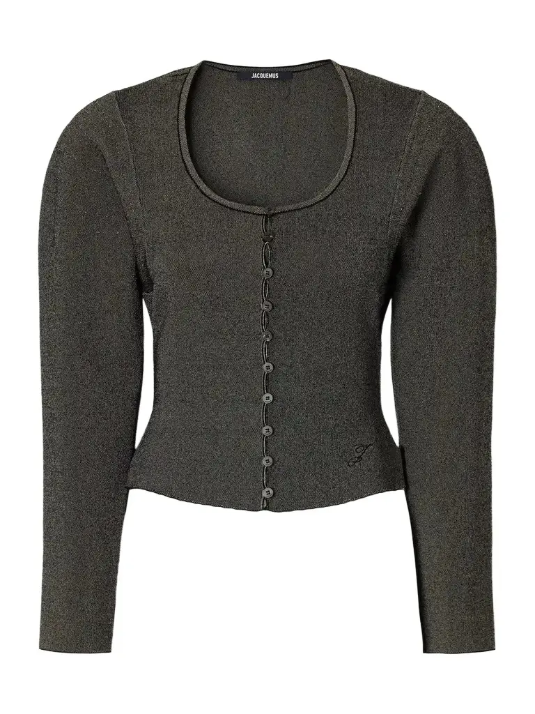 Sera Logo-embroidered Ponte Cardigan Sera Logo-embroidered Ponte Cardigan