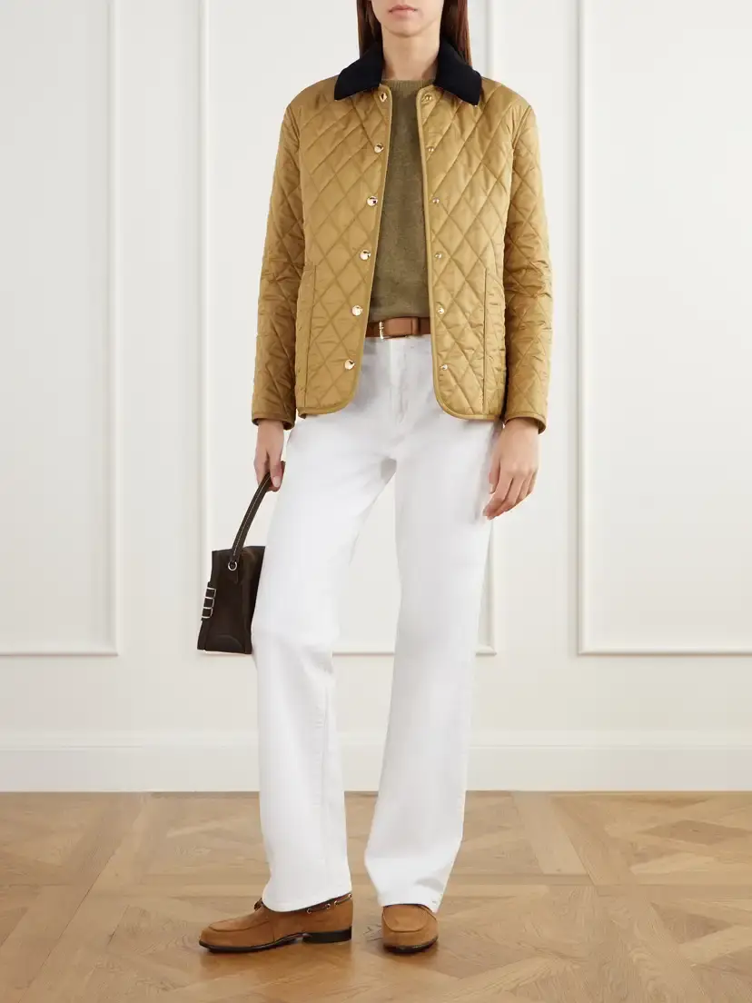 Burberry Corduroy-trimmed Quilted Shell Jacket | Thumbnail 2 Burberry Corduroy-trimmed Quilted Shell Jacket | Thumbnail 2