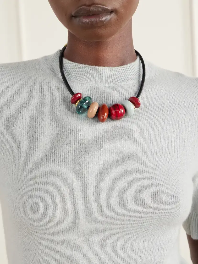 Lizzie Fortunato Piedra Beaded Leather Necklace | Thumbnail 2 Lizzie Fortunato Piedra Beaded Leather Necklace | Thumbnail 2