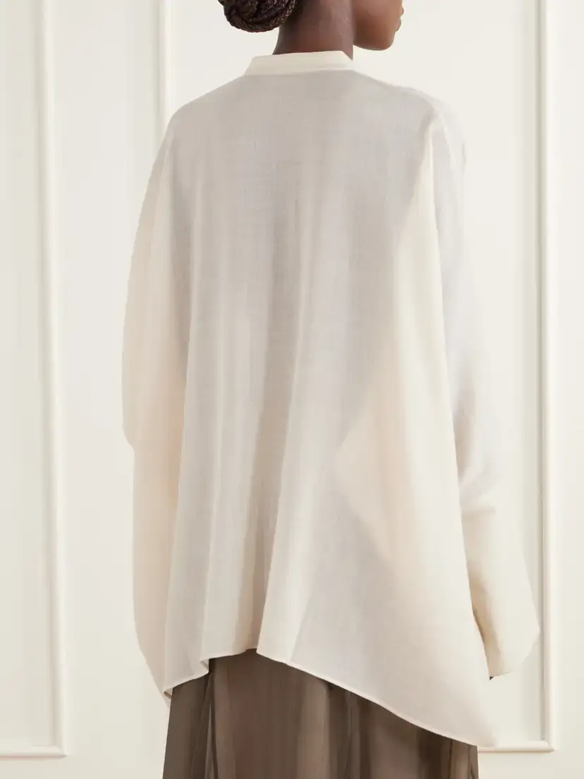 Ruohan Kael Asymmetric Cotton-gauze Shirt | Thumbnail 3 Ruohan Kael Asymmetric Cotton-gauze Shirt | Thumbnail 3