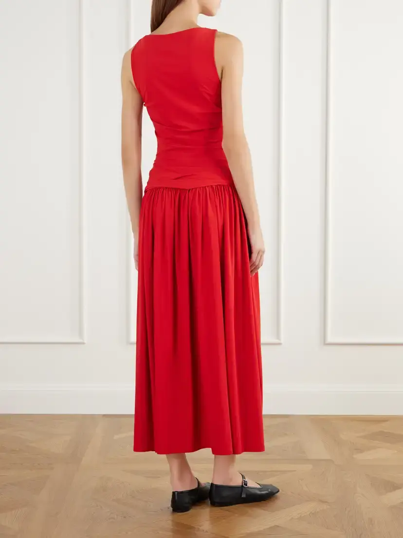 La Ligne Ruched Pleated Stretch-jersey Midi Dress | Thumbnail 3 La Ligne Ruched Pleated Stretch-jersey Midi Dress | Thumbnail 3