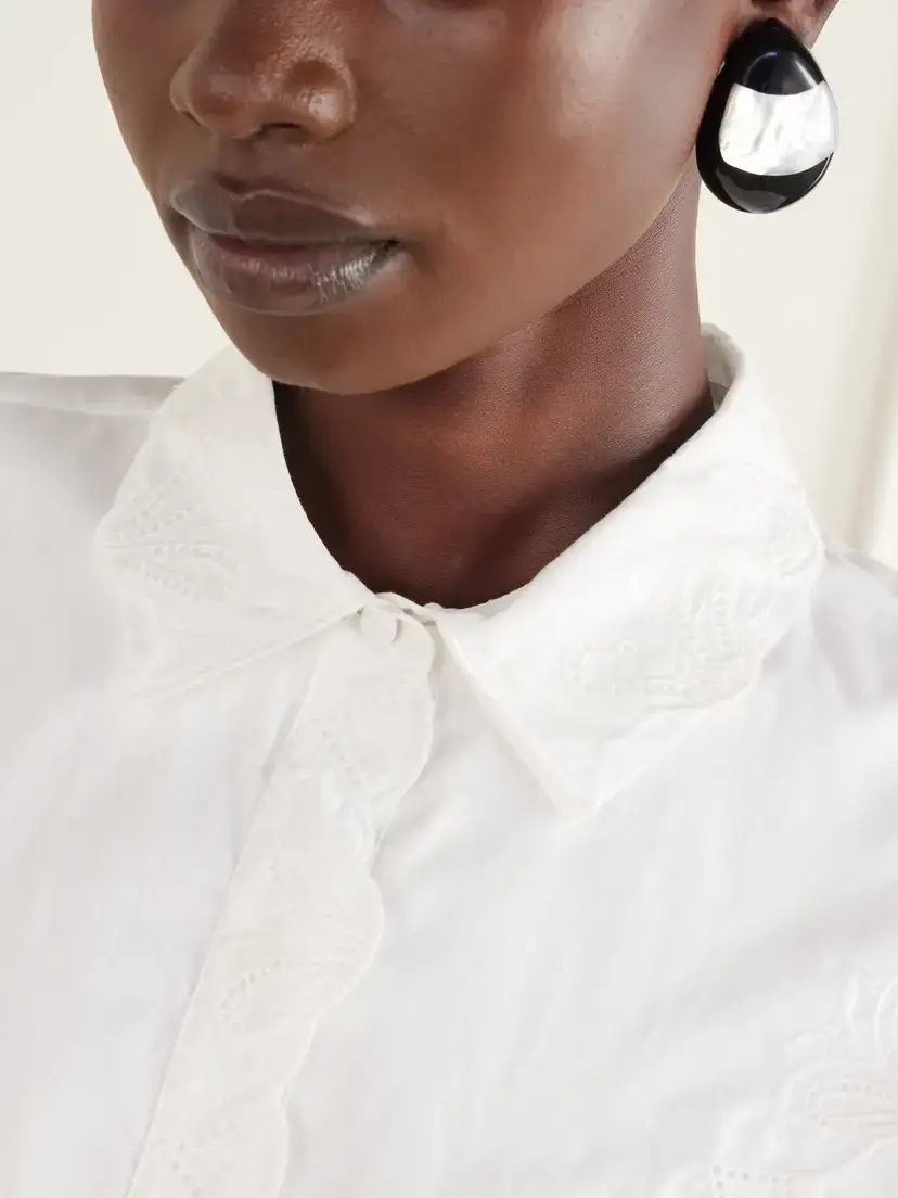 Julietta Divina Rhodium-plated Resin And Mother-of-pearl Earrings | Thumbnail 2
