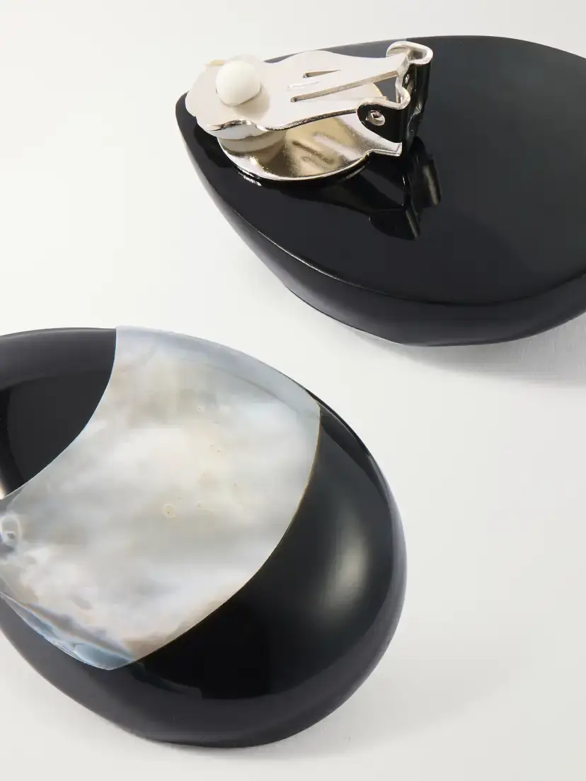 Julietta Divina Rhodium-plated Resin And Mother-of-pearl Earrings | Thumbnail 3