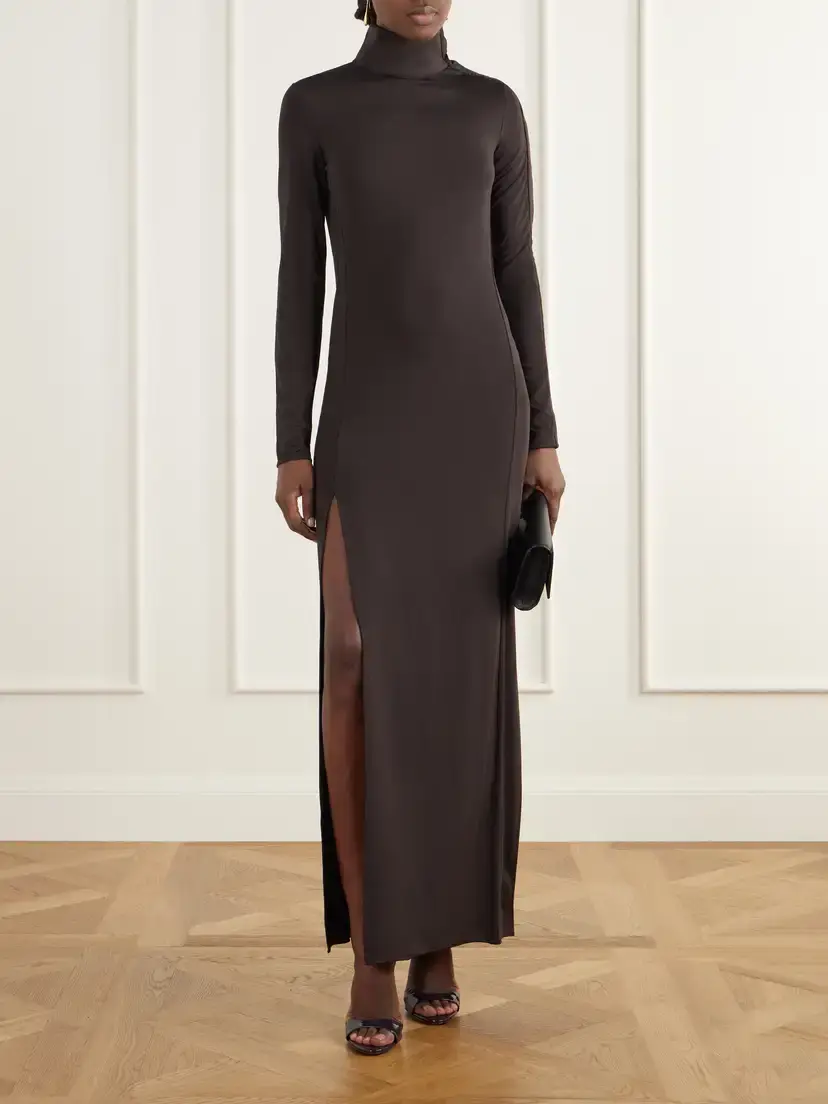 Courrèges Stretch-jersey Turtleneck Maxi Dress | Thumbnail 2 Courrèges Stretch-jersey Turtleneck Maxi Dress | Thumbnail 2