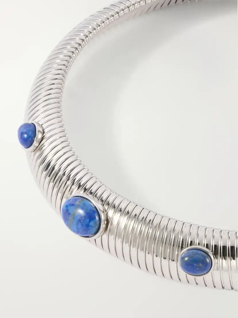 Julietta Astra Rhodium-plated Lapis Lazuli Necklace | Thumbnail 4 Julietta Astra Rhodium-plated Lapis Lazuli Necklace | Thumbnail 4