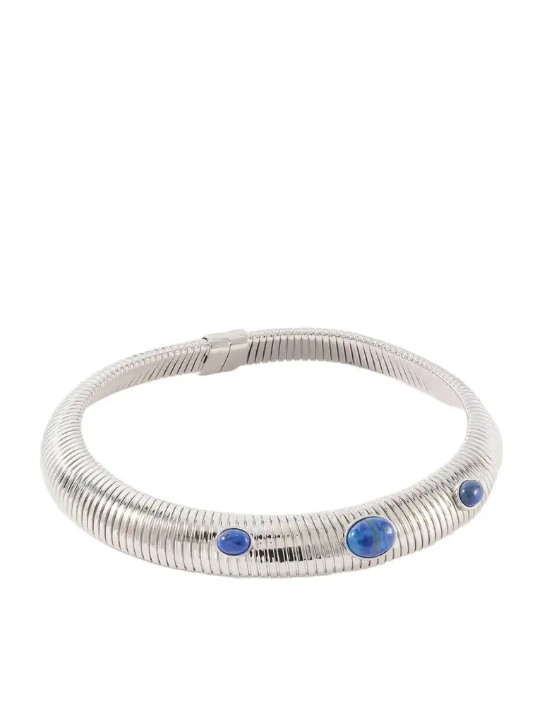 Julietta Astra Rhodium-plated Lapis Lazuli Necklace