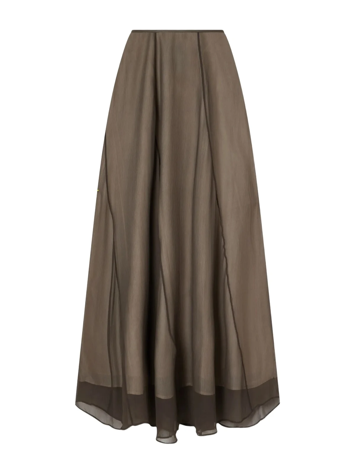 Ruohan Layered Paneled Silk-crepe De Chine Maxi Skirt