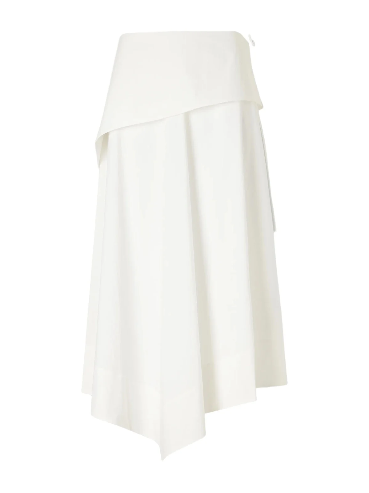 Belted Asymmetric Cotton-blend Poplin Midi Skirt Belted Asymmetric Cotton-blend Poplin Midi Skirt