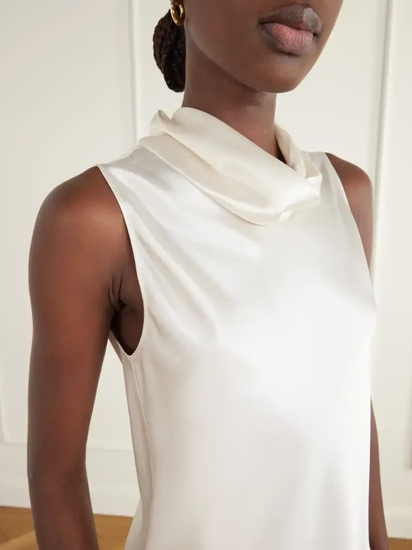 LESET Barb Draped Satin Blouse | Thumbnail 5 LESET Barb Draped Satin Blouse | Thumbnail 5
