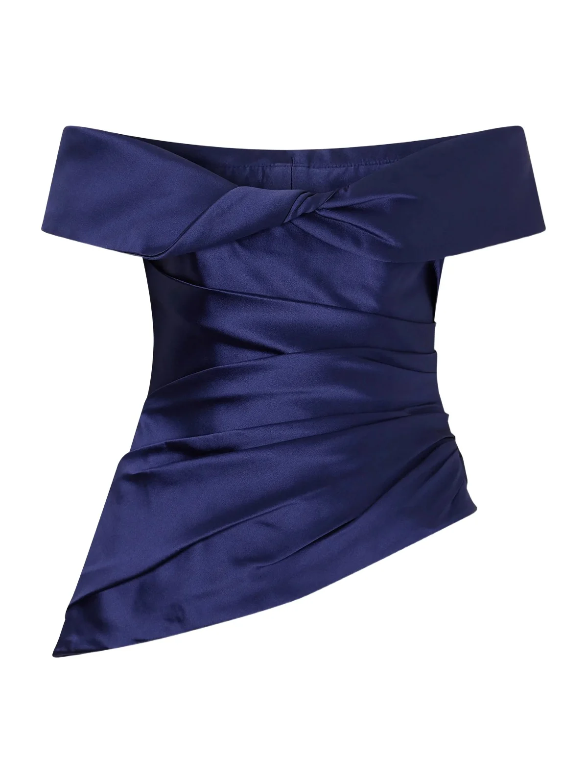 Devina Off-the-shoulder Draped Duchess-satin Blouse Devina Off-the-shoulder Draped Duchess-satin Blouse
