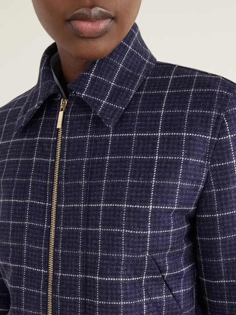 Thom Browne Cropped Padded Rib-trimmed Checked Wool-tweed Jacket | Thumbnail 4 Thom Browne Cropped Padded Rib-trimmed Checked Wool-tweed Jacket | Thumbnail 4