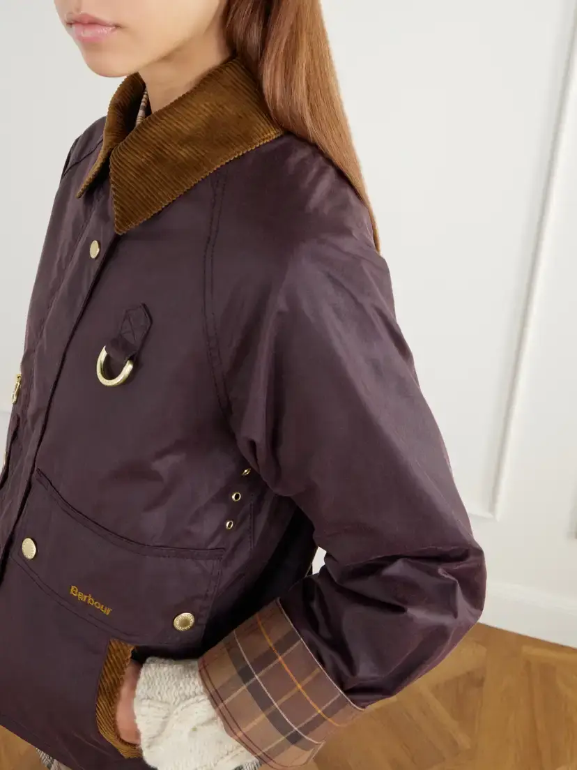 Barbour Cottingham Corduroy-trimmed Waxed Cotton-canvas Jacket | Thumbnail 5