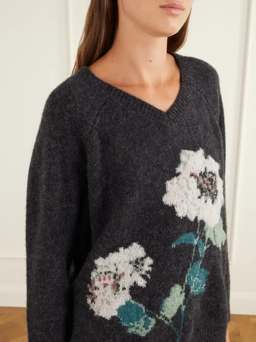 BERNADETTE Kane Brushed Intarsia-knit Sweater | Thumbnail 4 BERNADETTE Kane Brushed Intarsia-knit Sweater | Thumbnail 4