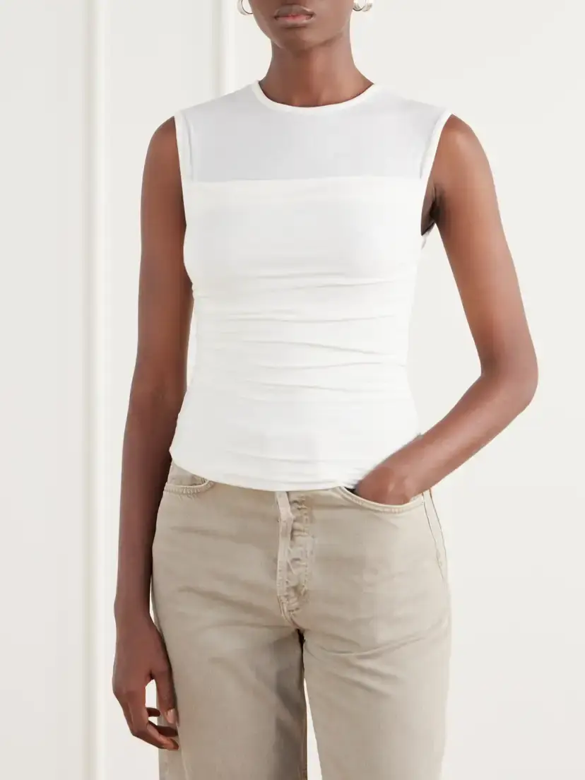 AGOLDE Theodore Ruched Jersey Tank | Thumbnail 3 AGOLDE Theodore Ruched Jersey Tank | Thumbnail 3