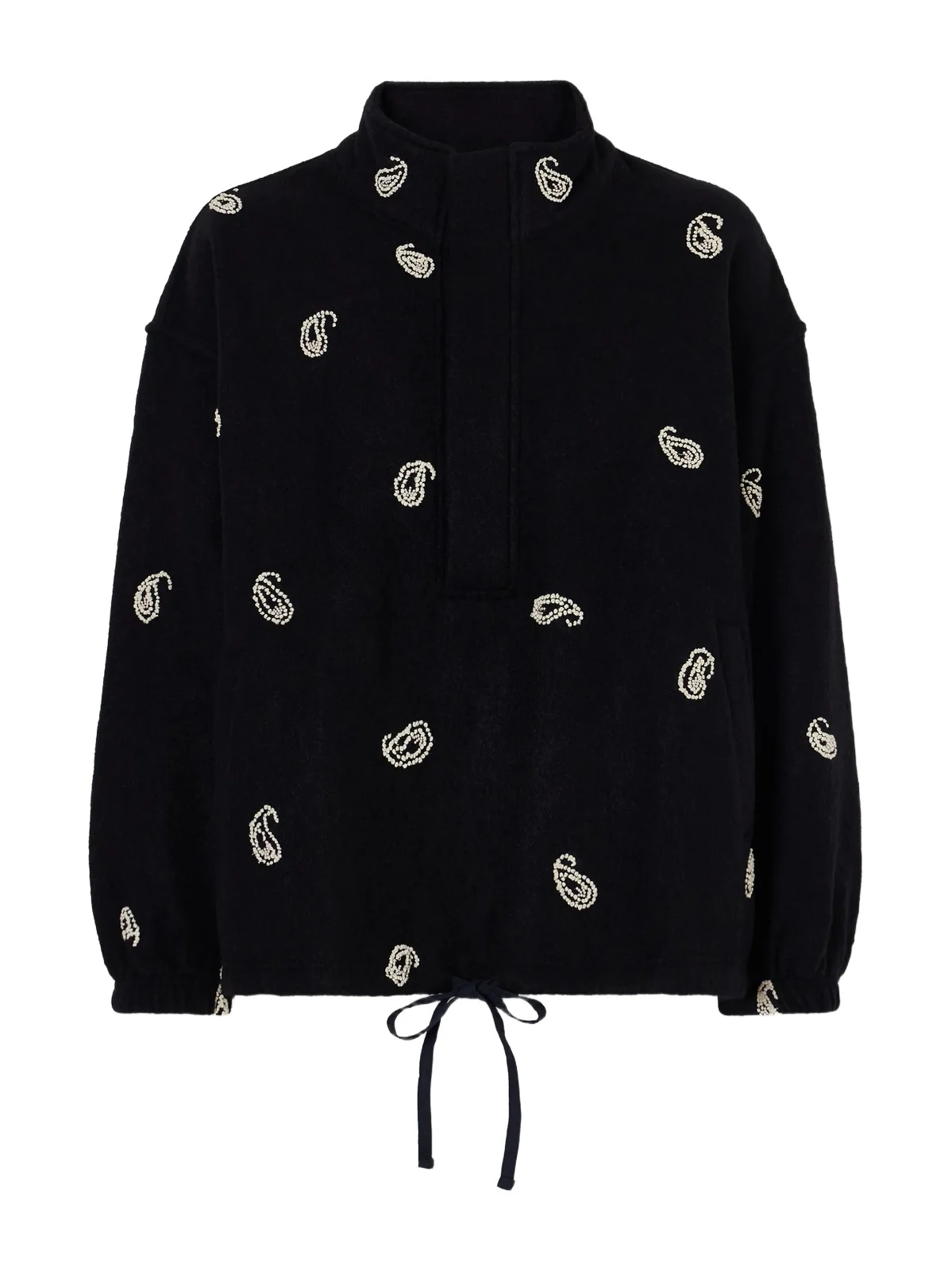 Paisley Kaza Bead-embellished Brushed-wool Jacket