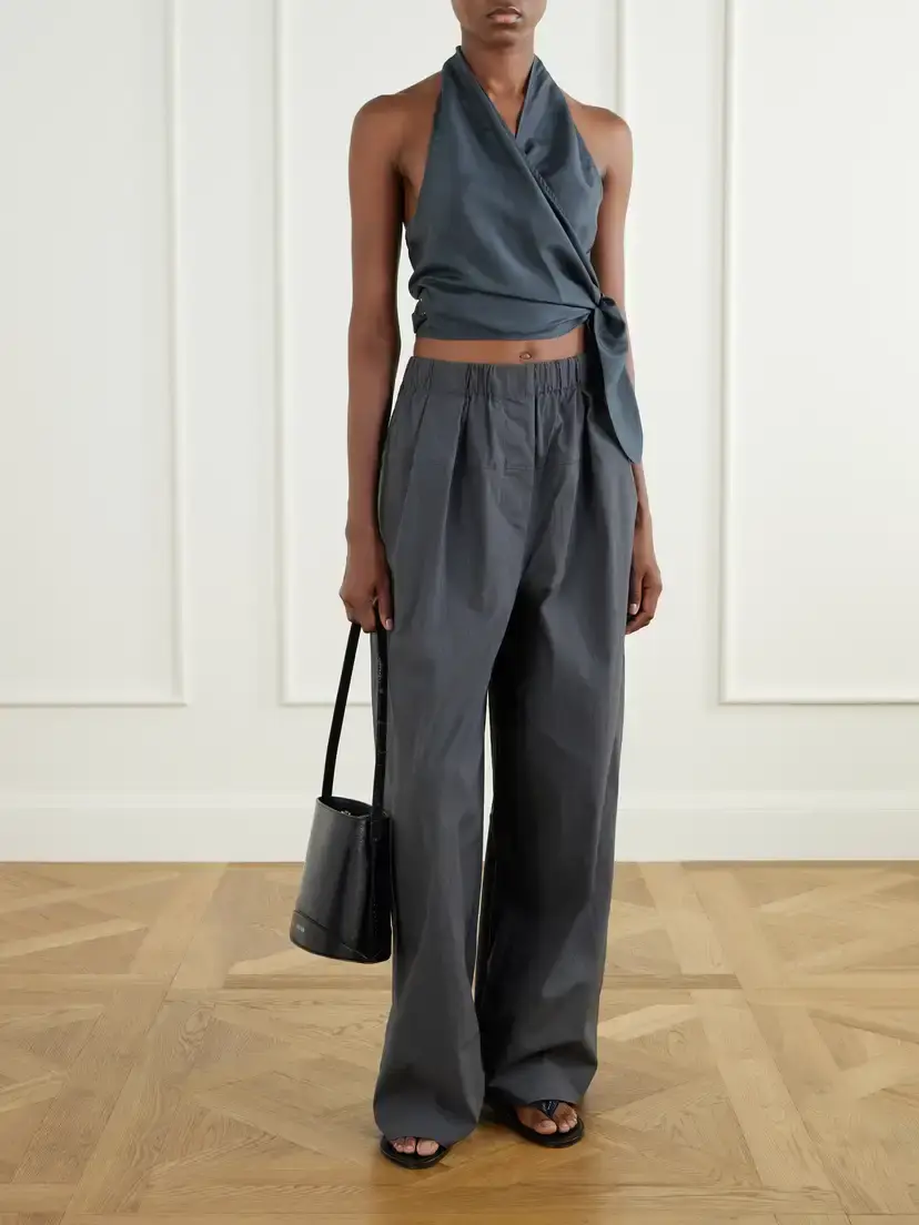 St. Agni Silk Wrap Halterneck Top | Thumbnail 2