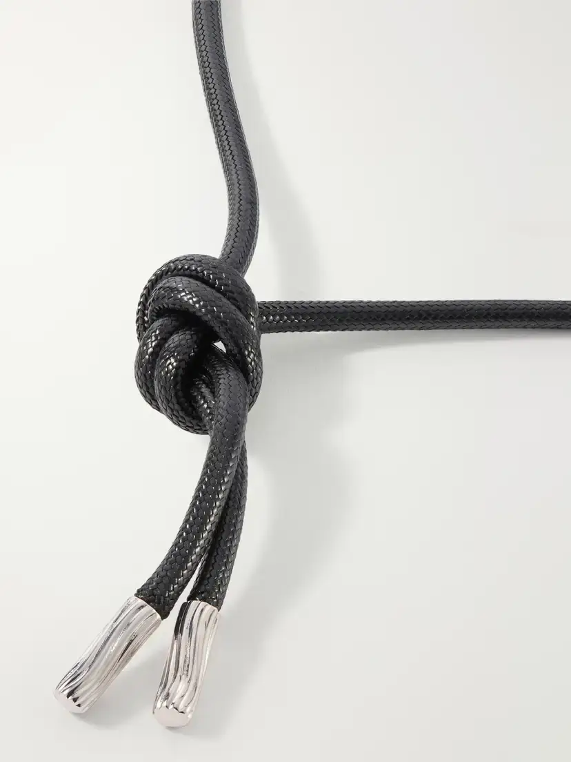 Julietta Chamonix Rhodium-plated, Onyx And Mother-of-pearl Cord Necklace | Thumbnail 3