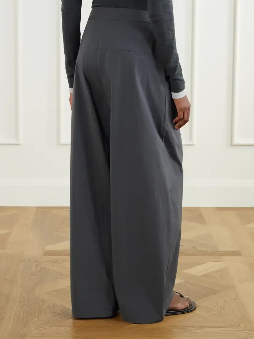St. Agni Pleated Cotton-blend Shell Wide-leg Pants | Thumbnail 4 St. Agni Pleated Cotton-blend Shell Wide-leg Pants | Thumbnail 4