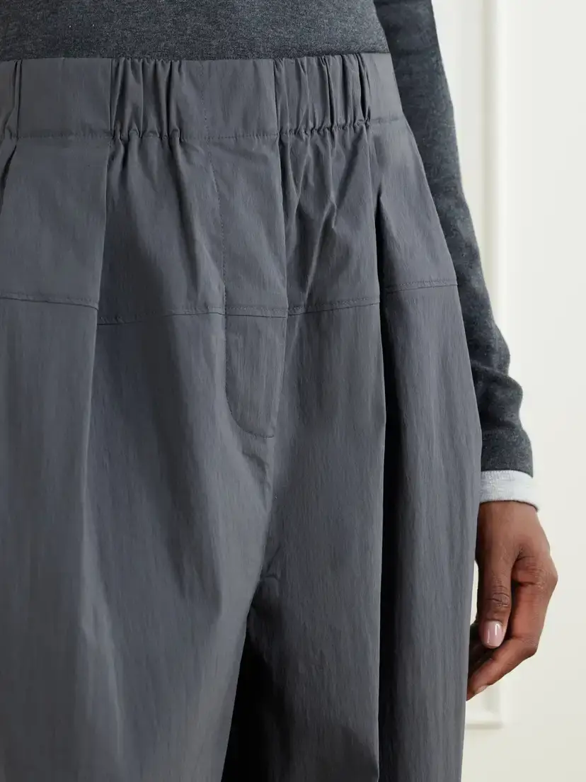 St. Agni Pleated Cotton-blend Shell Wide-leg Pants | Thumbnail 5 St. Agni Pleated Cotton-blend Shell Wide-leg Pants | Thumbnail 5