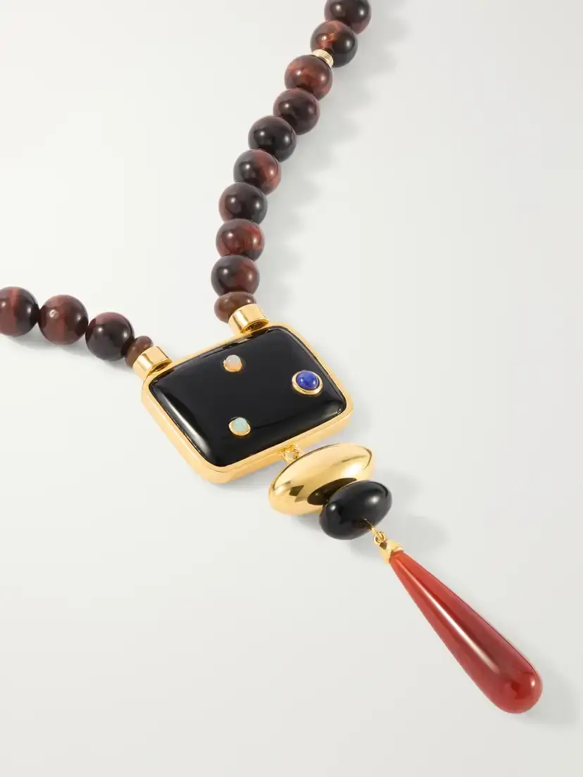 Lizzie Fortunato Constellation Gold-plated Multi-stone Beaded Necklace | Thumbnail 4