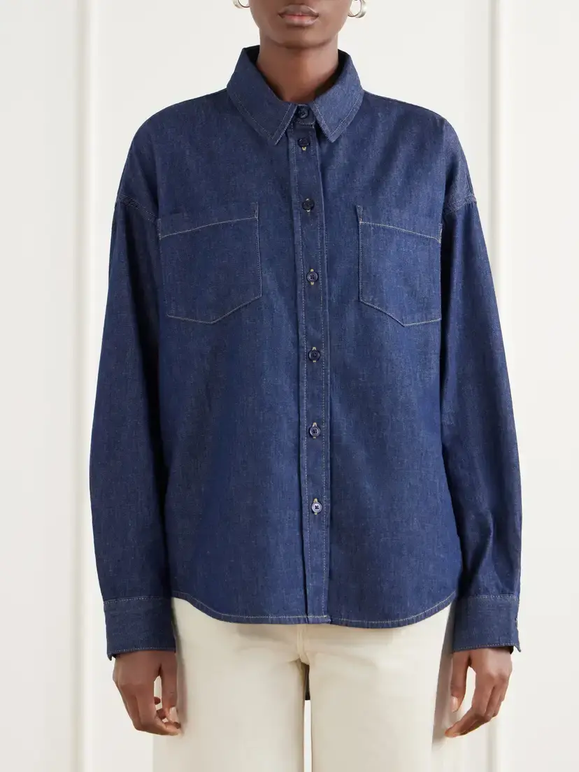 The Frankie Shop Deira Denim Shirt | Thumbnail 3