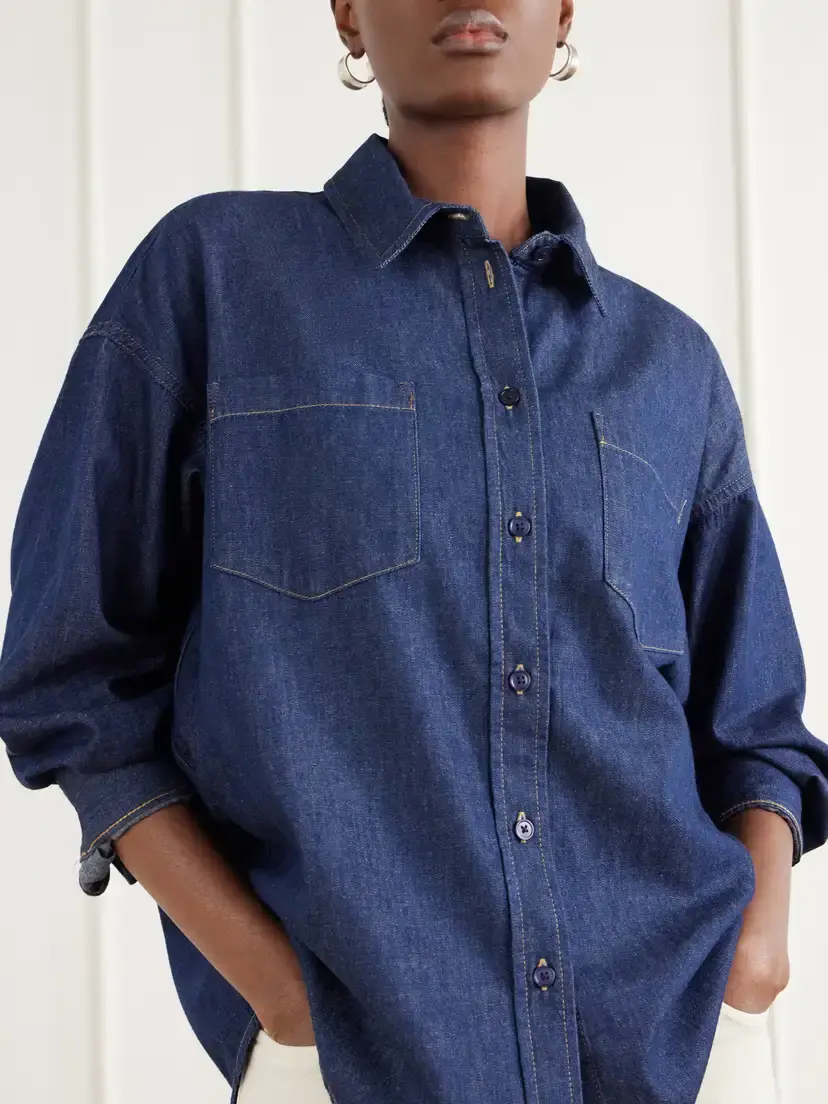 The Frankie Shop Deira Denim Shirt | Thumbnail 5