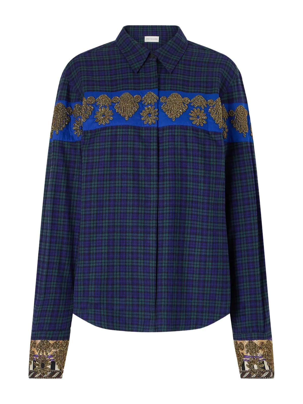 Embellished Checked Cotton-flannel Shirt Embellished Checked Cotton-flannel Shirt