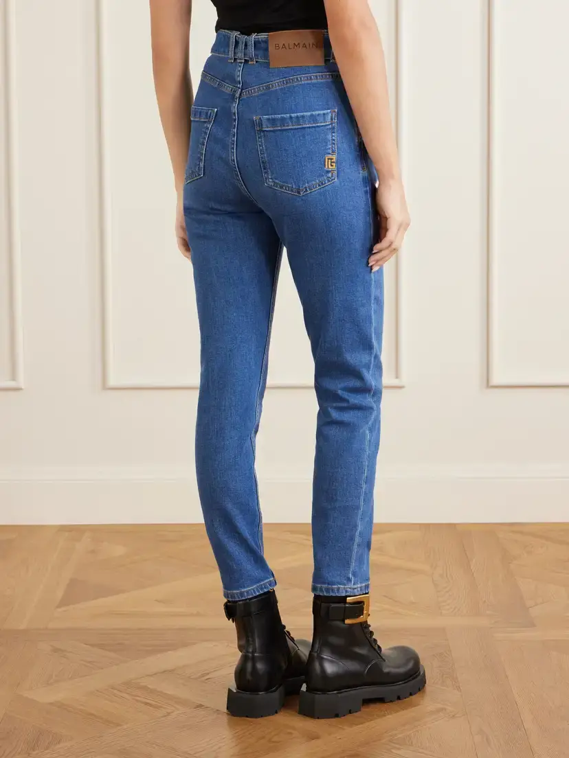 Balmain Belted High-waist Straight-leg Jeans | Thumbnail 4 Balmain Belted High-waist Straight-leg Jeans | Thumbnail 4