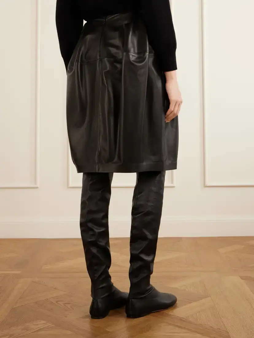TOTEME Leather Midi Skirt | Thumbnail 4 TOTEME Leather Midi Skirt | Thumbnail 4